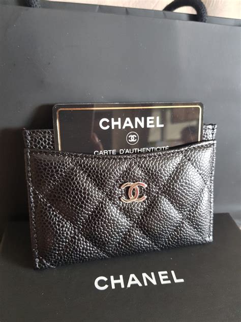 how to recognie original chanel card case|Chanel card holder zip around.